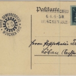 Bayern - München 1912 Gewerbeschau, 2 versch. SST a. 5 Pfg. Karte n. Löbau