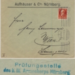 Bayern - 10 Pfg. Ludwig, Zensurbrief n. ÖSTERREICH, Nürnberg - Wien 1914