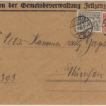 Bayern - 25+15 Pfg. Staatswappen, Brief Buchbach (Felizenzell) - München 8.5.20
