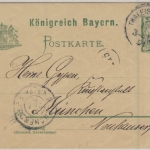 Bayern - 5 Pfg. Ziffer/Rauten, K1 Thaleischweiler - München 1901