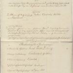 Baden - Möskirch R2 (1845) 3x roter L1 a. Portobrief n. (?), Ank. Stockach