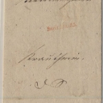 Baden - Boxberg R3 (1843) roter L1 Dienstbrief n. Krautheim Inhalt/Wasserzeichen