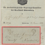 Thurn & Taxis - Rinteln 1861 K2 Dienstbrief n. Neustadt a.R. - dek. Inhalt !!
