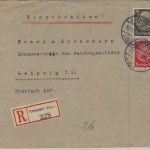 DR - 30+12 Pfg. Hindenburg, Einschreibebrief Eichstätt - Leipzig 1939