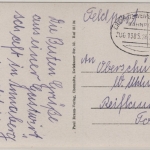 DR - Bahnpost Chemnitz-Weipert-Komotau, Zug 1385 Feldpostkarte Annaberg 1942 n.