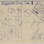 Bayern - Bahnpost Hof-Nürnberg, ohne Zug-Nr., L1 Bayer. Lazarett-Zug No.1 1915