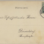 DR - Bahnpost Metz-Bingerbrück, Zug 40, Karte Bad Kreuznach - Düsseldorf 1901