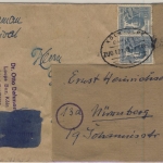 Kontrollrat - Bahnpost Köln-Olpe, Zug 1210, Brief Loope - Nürnberg 1948