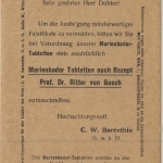 Österreich - 3 H. FJ Privat-GA-Karte (Marienbader Tabletten) Wien 1910