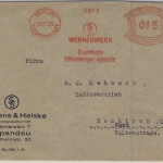 DR - 15 Pfg. AFS "Siemens Elektr. Schwerhörigen-Apparate", Brief Berlin-Siemens-