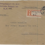 DR - Feldpost 1917 Kriegslazarett No.14/C Einschreibebrief Fp.Stat.Nr. 153 n.