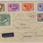 Ungarn - 1957 Wohlfahrtsausgabe Postbeamten-Krankenhaus Satz Lupo-Brief 1958