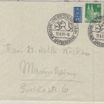 Bizone - Stuttgart Deutscher Apothekertag 1951 SST a. Brief n. Mannheim