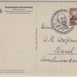 DR - Zeppelinpost-Ausstellung, Sonderkarte + SST i.d. SCHWEIZ, Konstanz - Basel