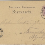 DR - Bromberg 1877 kleiner K1 5 PfgE Ganzsache n. Braunsberg