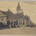 DR - Seebad Swinemünde, Promenade am Kurhaus, sw-AK - gelaufen 1914