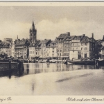 DR - Königsberg i.Pr., Blick a.d. Oberen Fischmarkt, sw-AK gelaufen n. Gauting