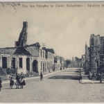 DR - Darkehmen, zerstörte Insterburgerstraße - sw-AK/Feldpost n. Barntrup 1915