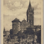 DR - Königsberg, Königl. Schloss, gelaufen/Feldpost n. Barntrup 1915