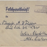 DR - Fitzerie über Scharnikau Landpost-Ra2 a. Feldpostbrief n. Berlin 1943