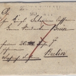 Preussen - Züllichau (ca. 1825), L2 a. Postvorschußbrief n. Berlin - ohne Inhalt