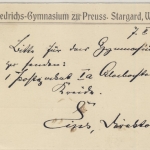 DR - Frei d. Ablösung 21 Kgl. Pr. Gymnasium Dienstpostkarte Pr. Stargard 1917 n.