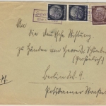 DR - Saalfeld über Ostrowo, Landpost-Ra2 a. Brief n. Berlin - undatiert ca. 1940
