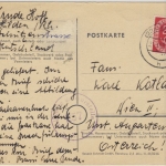 BRD - 20 Pfg. Postkorn Zensurkarte n. ÖSTERREICH Hilden - Wien 1952