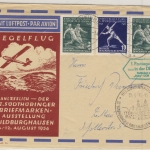 DDR - 1. Postsegelflug SST Hildburghausen Zittau 1956 Segelflug Luftpostbrief