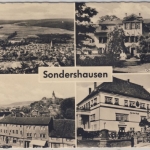 Thüringen - Sondershausen Mehrbild-sw-Fotokarte, gelaufen 1963
