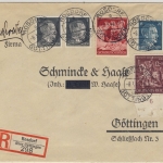 DR - Rosdorf ü. Göttingen Poststelle I Einschreibebrief n. Göttingen 1944