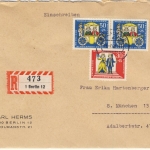 Berlin - 2x50+30 Pfg. Wofa, Einschreibebrief (2.Gew.st.) Berlin - München 1968