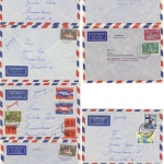 Dutch colonies - Antillen 7 Luftpostbriefe ex 1959/1961 Aruba - Bremerhaven