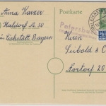 BRD - Petersbuch über Eichstätt, Landpost-L2 a. 10 Pfg. GA-Karte n. Nortorf