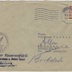 Kontrollrat - 24 Pfg. Ziffer, Zensurbrief Nürnberg - München 1947, Nachsendung
