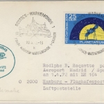 DDR - Schiffspost Rostock-Warnemünde Zuleitung LH-1st-Flug Hamburg - Madrid 1972