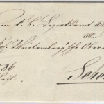 Bayern/Württemberg - Aichach 1869, Zier-K1 a. Dienstbrief n. Schorndorf