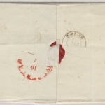 England/Bayern - Abingdon 1842, Teilfranko-Brief n. Erlangen, Transit Frankreich