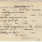 Bayern/Hannover - Vorschuß-Rückschein Göttingen - Erlangen 1865