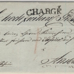 Bayern - Bamberg (ca. 1845) Fingerhut-Stpl. a. Charge Portobrief n. Ansbach