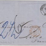 Sachsen/Frankreich - Chemnitz 1863, Portobrief n. Lille Grenzübergangsstempel