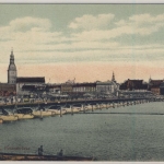 Russland/Lettland - 4 Kop. farb. Ansichtskarte Riga - Berlin 1907