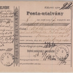 Ungarn/Rumänien - 5 Kr. Brief/Ziffer, GA-Postanweisung, Kolozsvar 1876 -