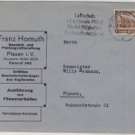 DR - 8 Pfg. WHW Bauten Ortsbrief Plauen 1936 - Firmenkuvert