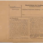 DR - 60 Pfg. AH, Paketkarte Wesermünde-Nordlehe - Bad Wildungen 7.3.45 !!