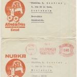 DR - 25+40 Pfg. AFS "NURKA Alfred de Fries GmbH", 2 Briefe n. FRANKREICH, Kassel