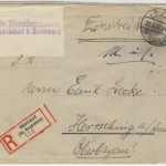 DR-Infla - 100 M. Ziffer Walze/Oberrand u.a., Einschreibebrief Büdelsdorf -
