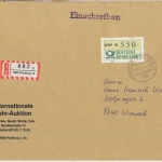 BRD - 330 Pfg. Automatenmarke, Einschreiben (2. Gew.stufe) Freiburg - Kronach