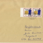 Berlin - 2x100 Pfg. Wofa/Briefträger 1989, Briefdrucksache (>50g), Berlin -