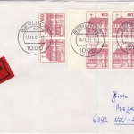 Berlin - 10x60 Pfg. B&S in Bogenteilen, Eilbrief Berlin - Neu-Anspach 1991